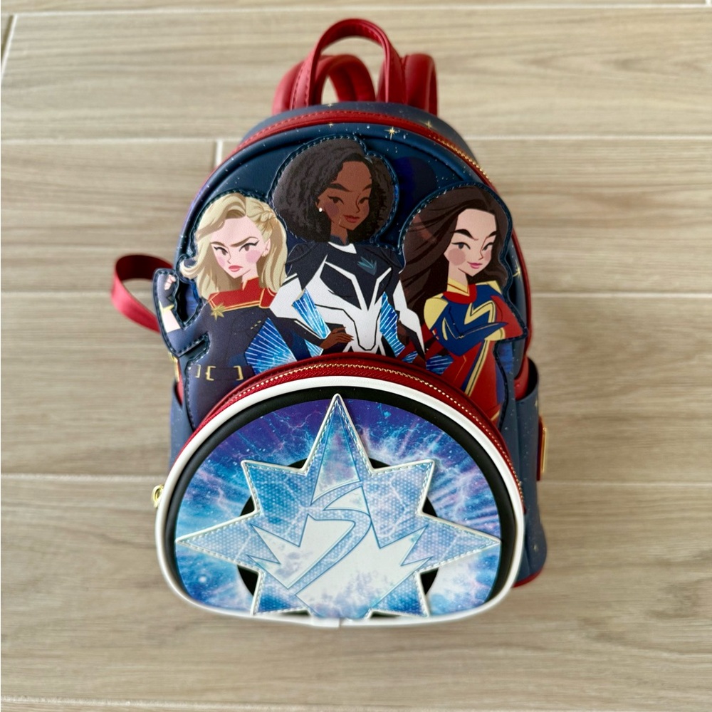Women's Superhero, The Marvels Loungefly backpack NWOT